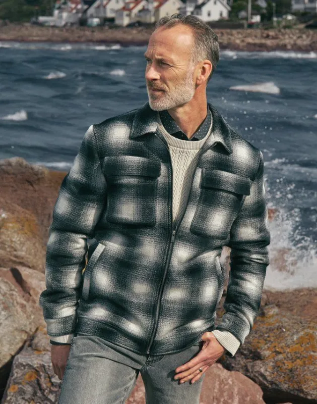 Mens short wool jacket modern fit