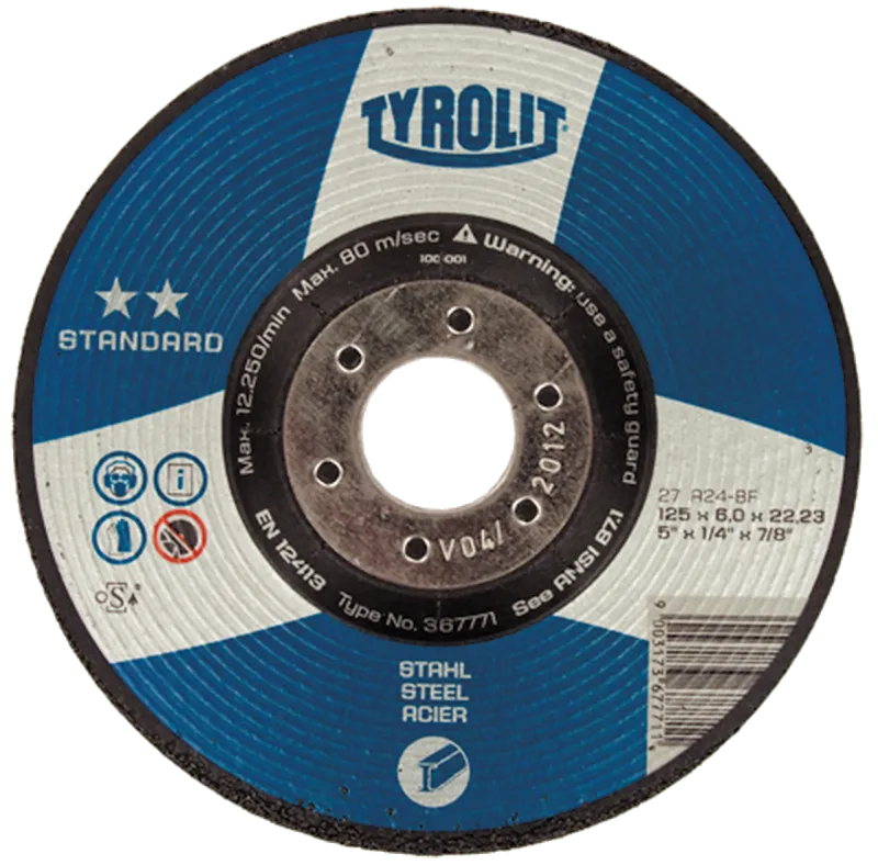 Skrubskive Standard 27X ø125×6 A24-BF
