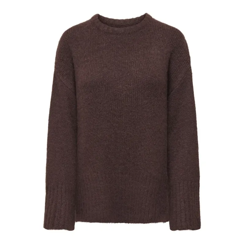 Only dame strik trøje ONLMAGGIE - Seal Brown