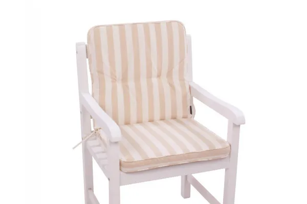 Aston Lav Ryg Beige-Hvid stribet