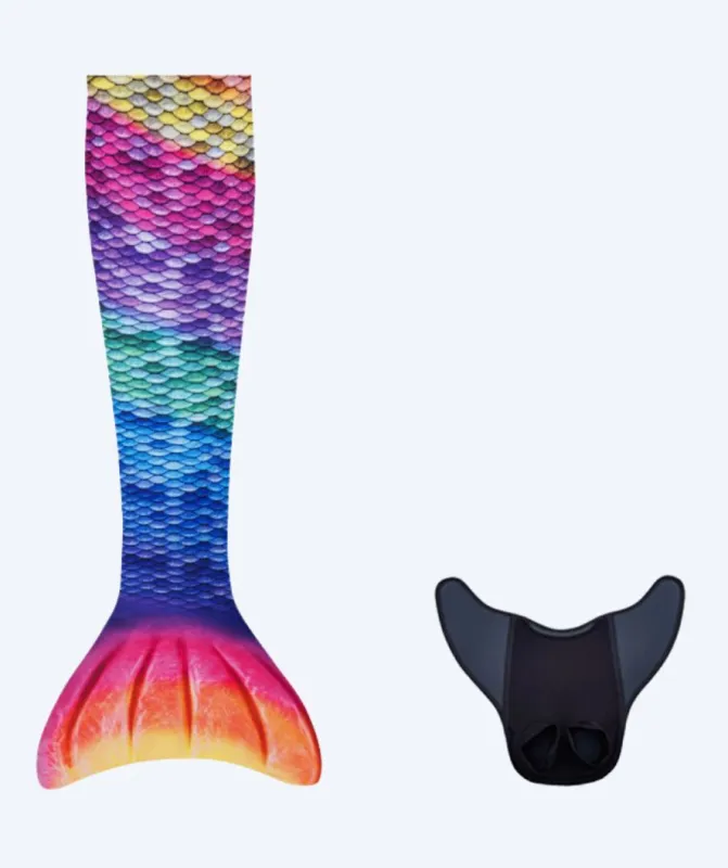Kuaki Mermaids havfruehale til børn - Sæt - Rainbow