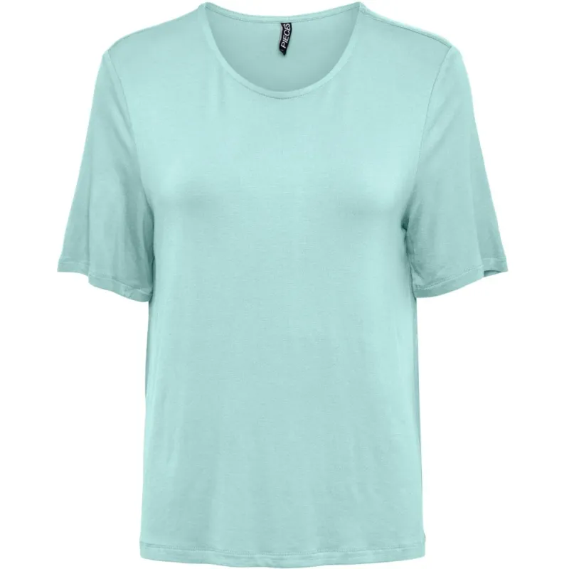 PIECES dame t-shirt PCMIKELA - Bleached Aqua