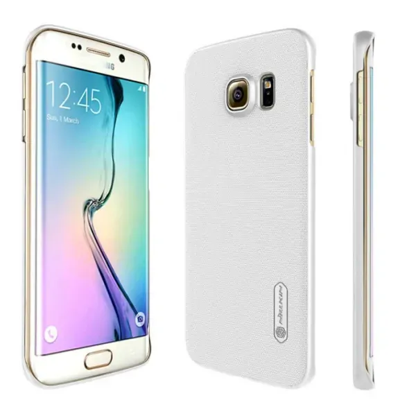 Samsung Galaxy S6 Edge cover. Nillkin Super Frosted Shield. Hvid