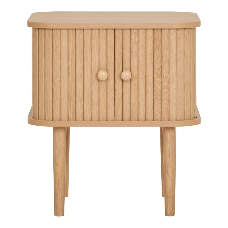 HOUSE NORDIC Nikko hjørnebord, m. 2 skydelåger og 1 hylde - natur fyrretræ (45x40x)