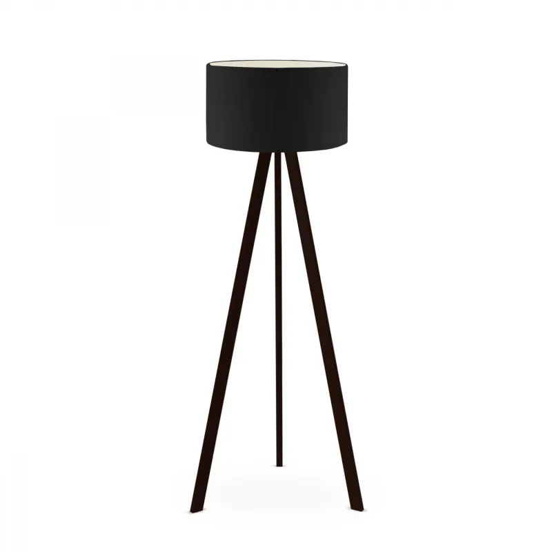 LUMI AYD gulvlampe - sort PVC og sort MDF
