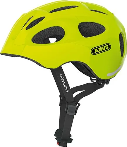 Abus Youn-I Hjelm m. LED lys - Neon Yellow