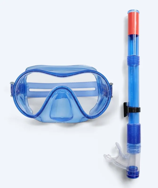 Watery Combo snorkelsæt til junior (8-15) - Jubal - Blå - Snorkelsæt til børn (4-16 år)