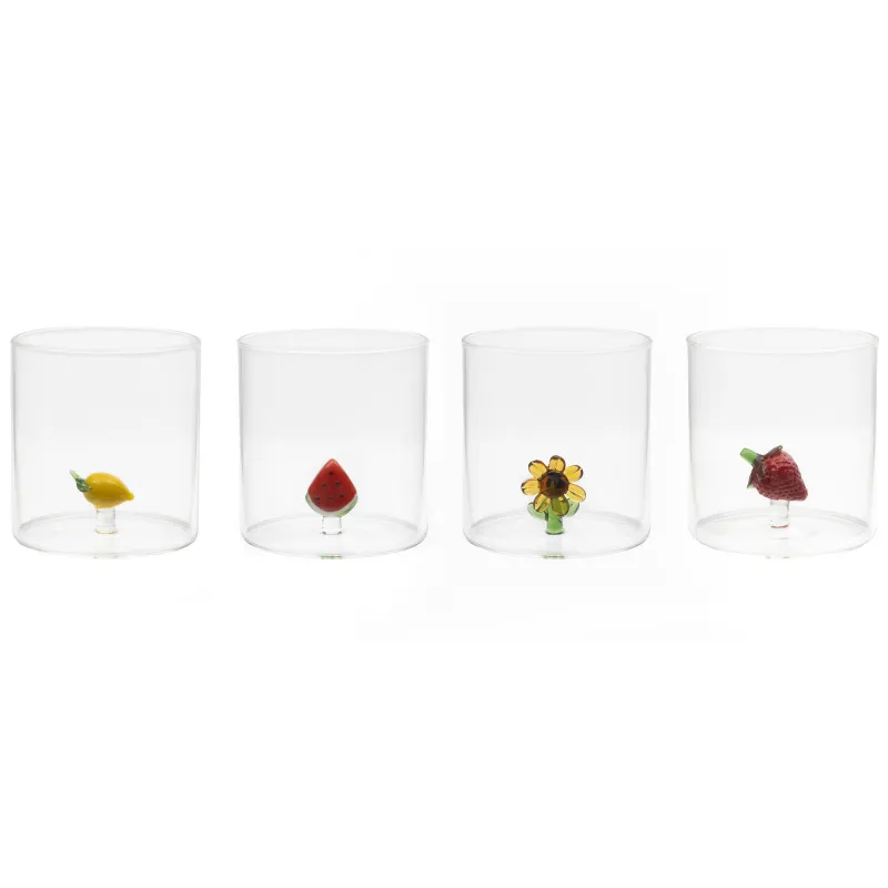 Mareld Tumblerglas 4 stk, frugttema