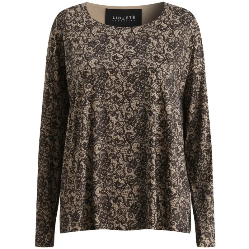 Liberté dame top ALMA - 9504 - Mocca Brown Lace