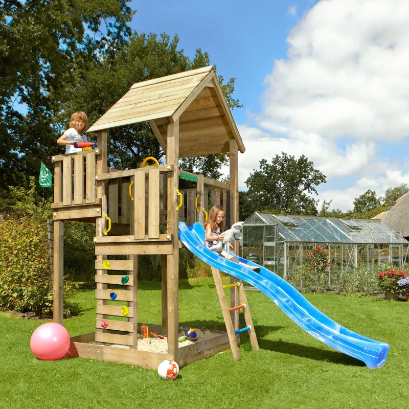 Jungle Gym - Legetårn Palace 2.1 Blå Rutsjebane 145/180 cm Platform