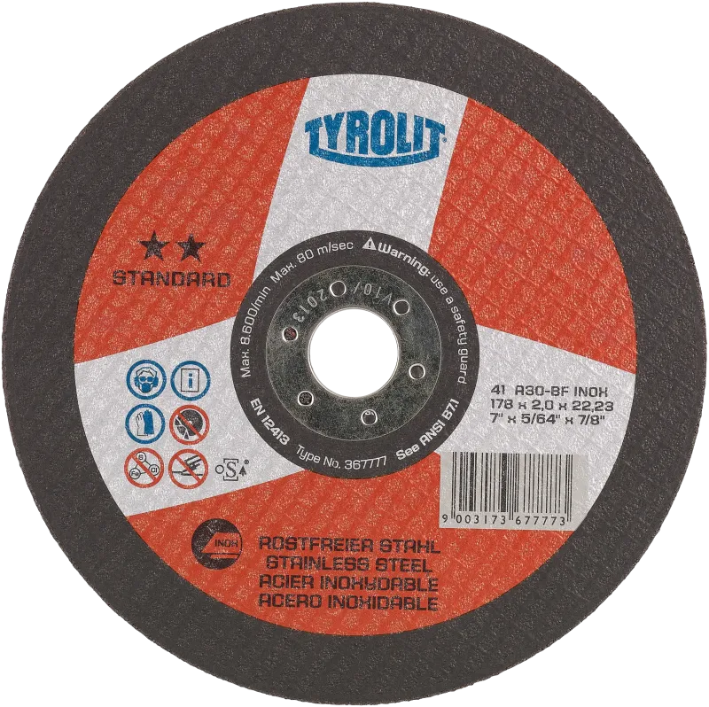 Skæreskive Standard 41X ø178×2,0 A30-BFinox