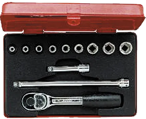 Topnøglesæt mm 1/4" firk. 6712R