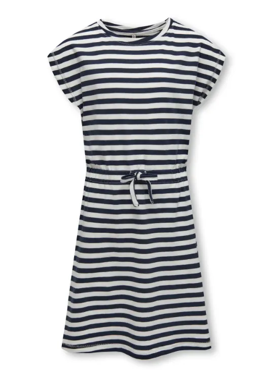 Only Mini May Life SS Dress - Navy Blazer/Cloud Dancer - 92 cm