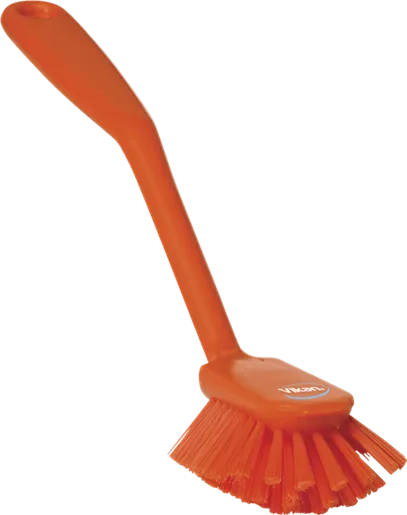 Vikan Opvaskebørste m/skrabekant, 280 mm, Medium, Orange