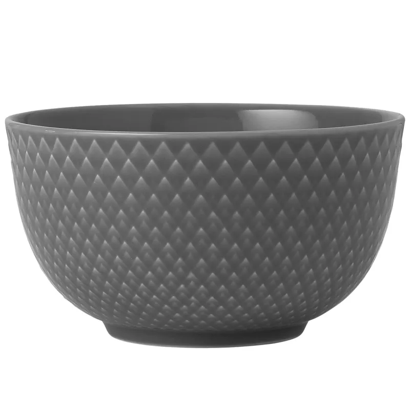Lyngby porcelæn Rhombe Earth skål 11 cm, slate