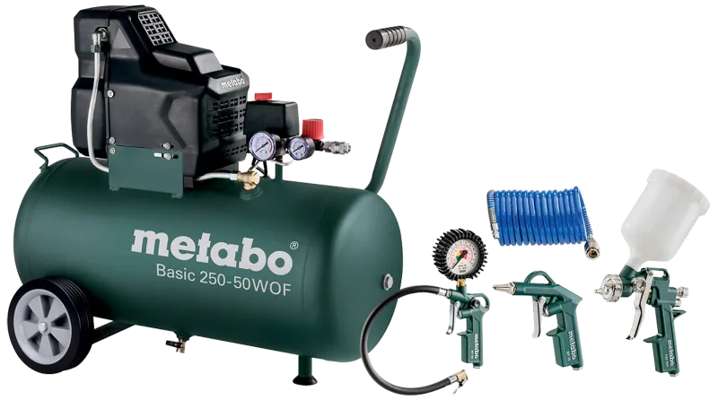 Kompressor Basic 250-50 W OF, med værktøjssæt LPZ4