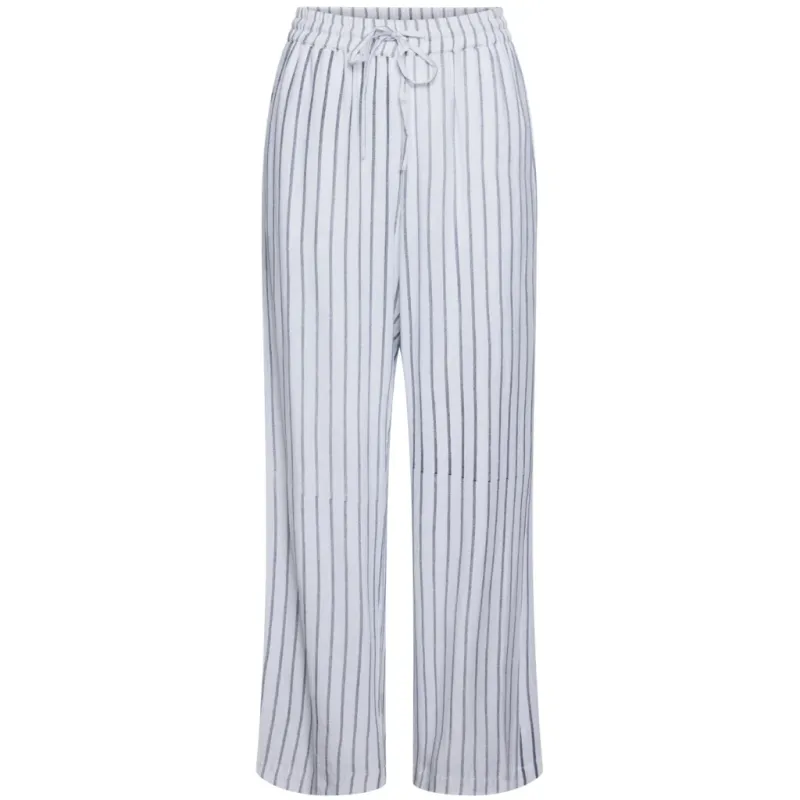 Pieces dame bukser PCPIA - Bright White Stripes:Navy Blazer