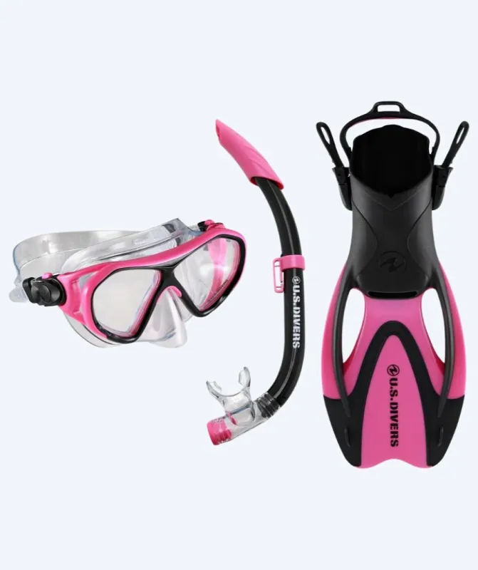 Aqualung snorkelsæt til børn (8-18) - Dorado II - Pink/sort