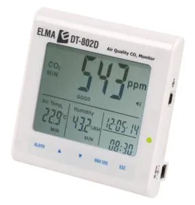 Elma DT802D - CO2 / RH% / Temp. monitor til måling af luftkvalitet