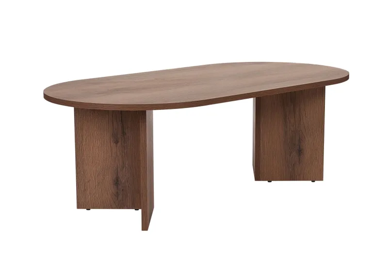 NORDVÄRK Sable sofabord, oval - VNT valnød melamin (119x60)