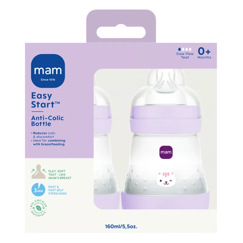 MAM Easy Start Anti Colic Pink (160 ml) (2 stk)