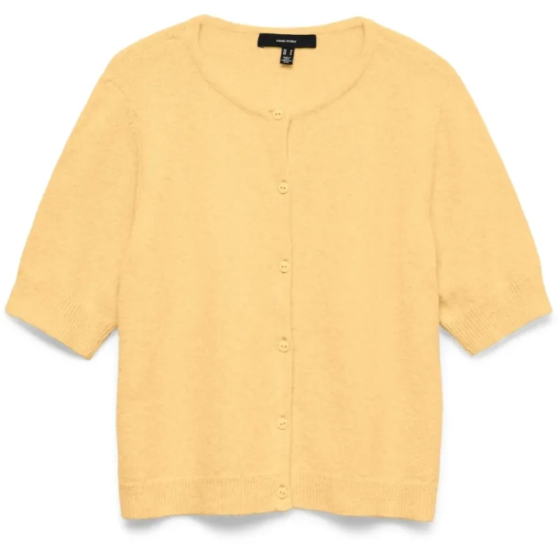 VERO MODA Dame Cardigan VMDoffy - Golden Haze WHITE MELANGE