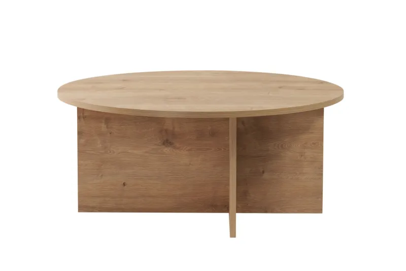 NORDVÄRK Soleil sofabord, rund - Sapphire Oak melamin (Ø90)