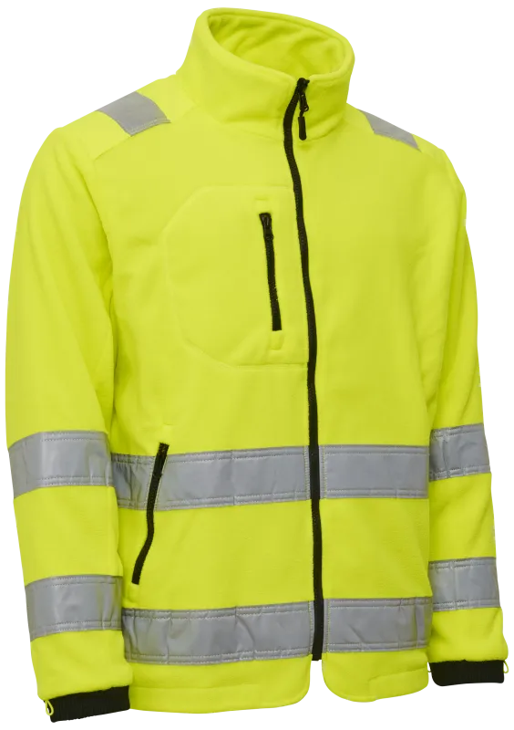 Hi-vis fleecejakke zip-in 150014R gul Str. XL