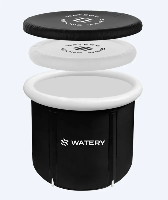 Isbad derhjemme - Hero Watery | Koldtvandskar / Cold Plunge med Cold-Reef® isolering | 350L | Sort