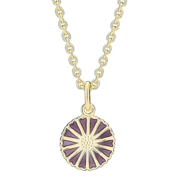Lund Marguerit halskæde med lilla Marguerit 11 mm