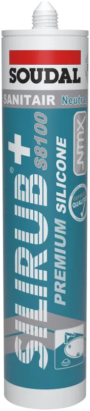 Silirub+ S8100 sanitetssilikone 330 ml hvid