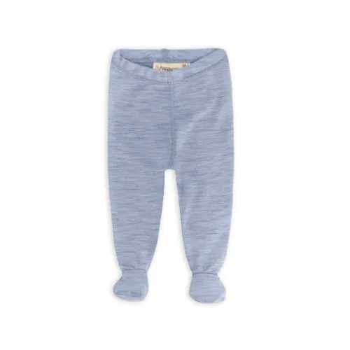 Retro Sparkebuks Med Fod Til Baby, I 100% Økologisk Merino Uld 74 Light Blue Melange