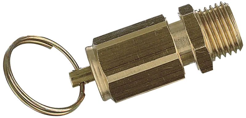 Sikkerhedsventil messing 10 bar 1/4" udv. gevind