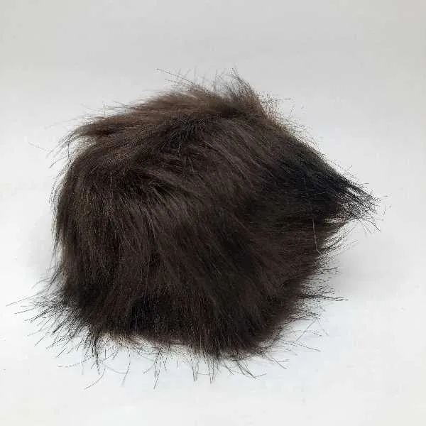 Pompon  12 cm, Støvet brun