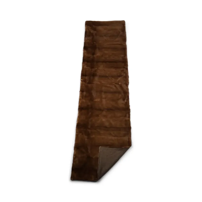 Minkplaid | Bagside af kashmir | Brun | 63x225 cm