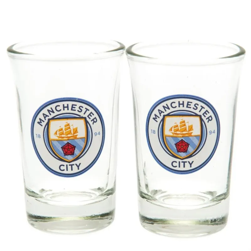 Manchester City FC Shotsglas - 2 stk