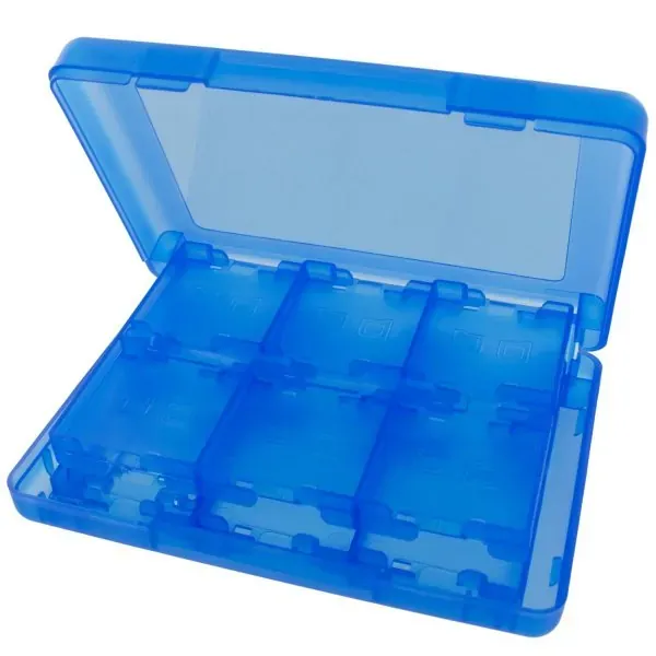 Nintendo 3DS game case til opbevaring af 28 stk spil. Blå.