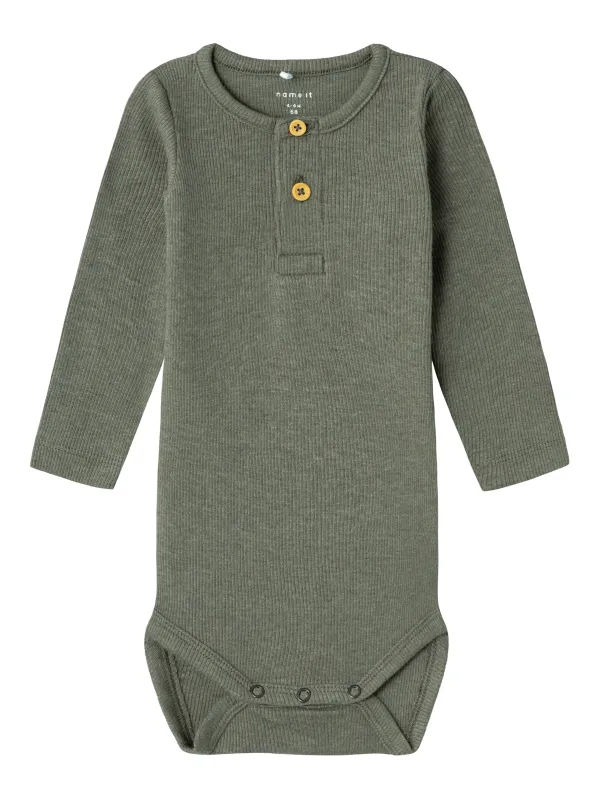 Name It Kab - LS Body Noos - Dusty Olive Melange - 50 cm