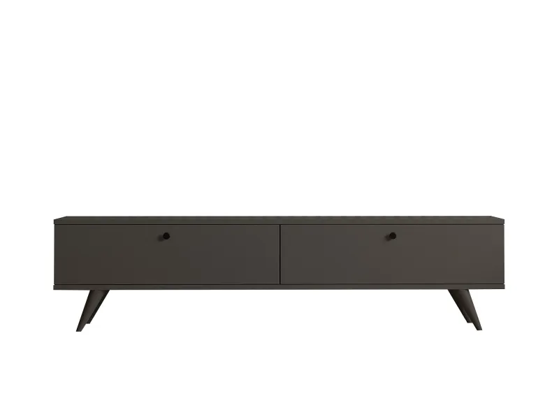 NORDVÄRK Paris TV-bord, m. 2 låger - antracit melamin og plastik (160x25)