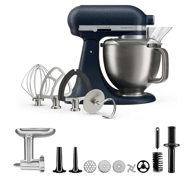 Kitchenaid Artisan Plus køkkenmaskine med kødkværn 4,7 liter, wild blueberry