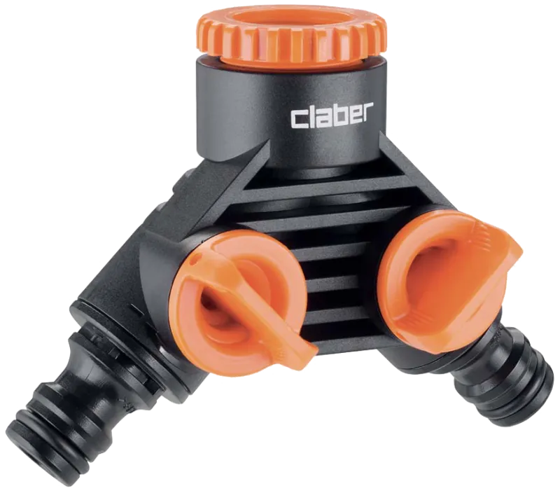 Claber Y-stykke, 2 regulerbare afgange