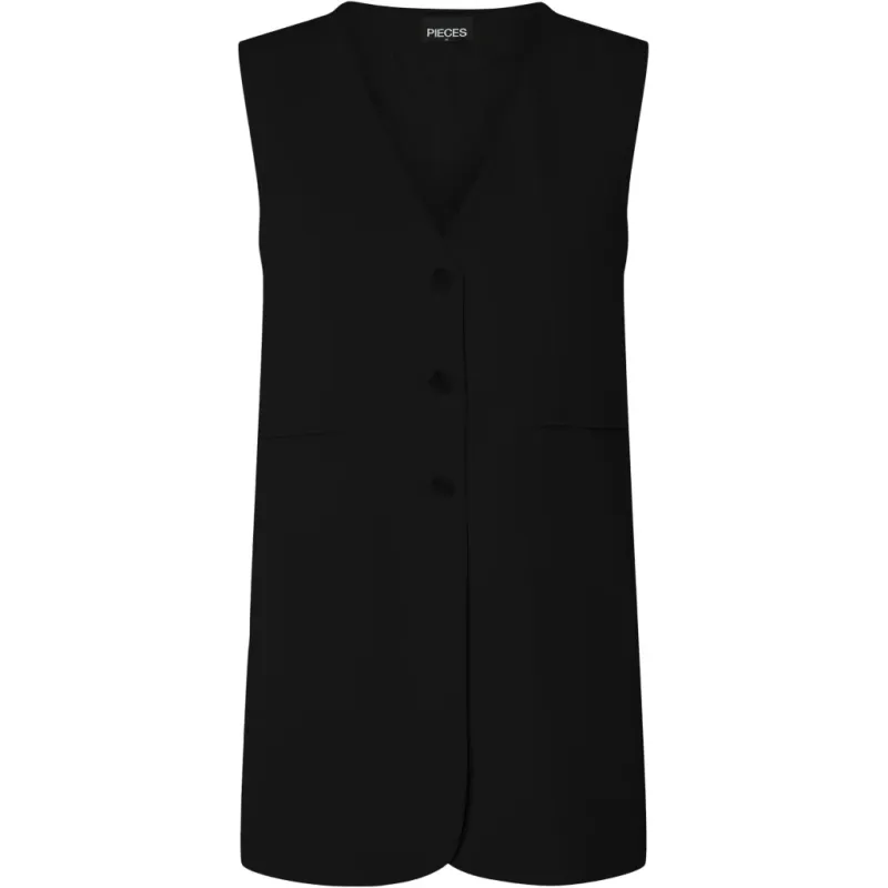 PIECES dame vest PCKAMIL - Black