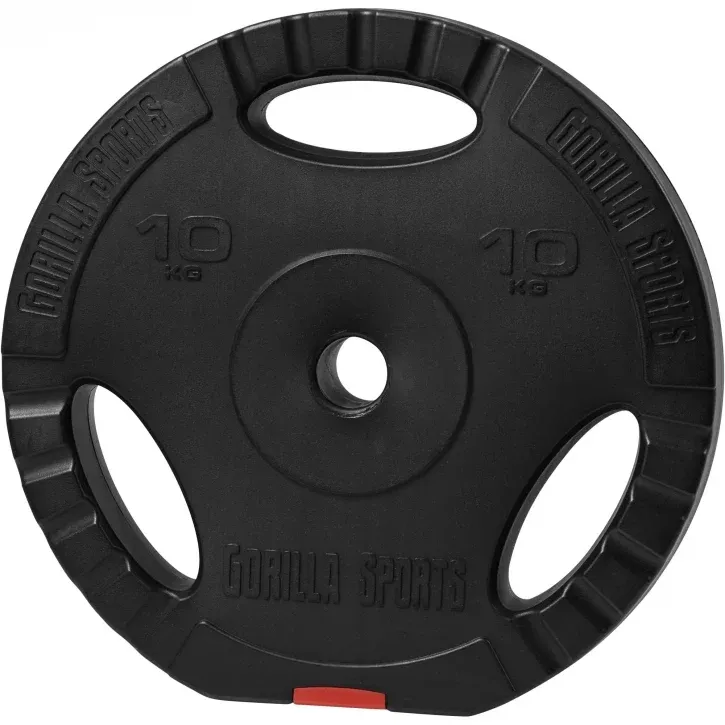 Vægtskive med greb i hård plast 10 kg (30 mm)