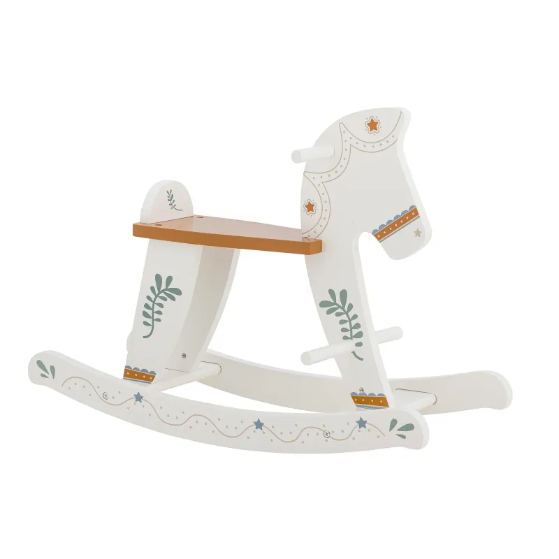 Bloomingville Mini - Ruddy Gyngehest, Hest, Hvid, MDF