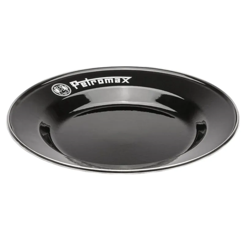 Petromax Enamel Plates black 2 stk (18 cm), Tallerkner, Sort