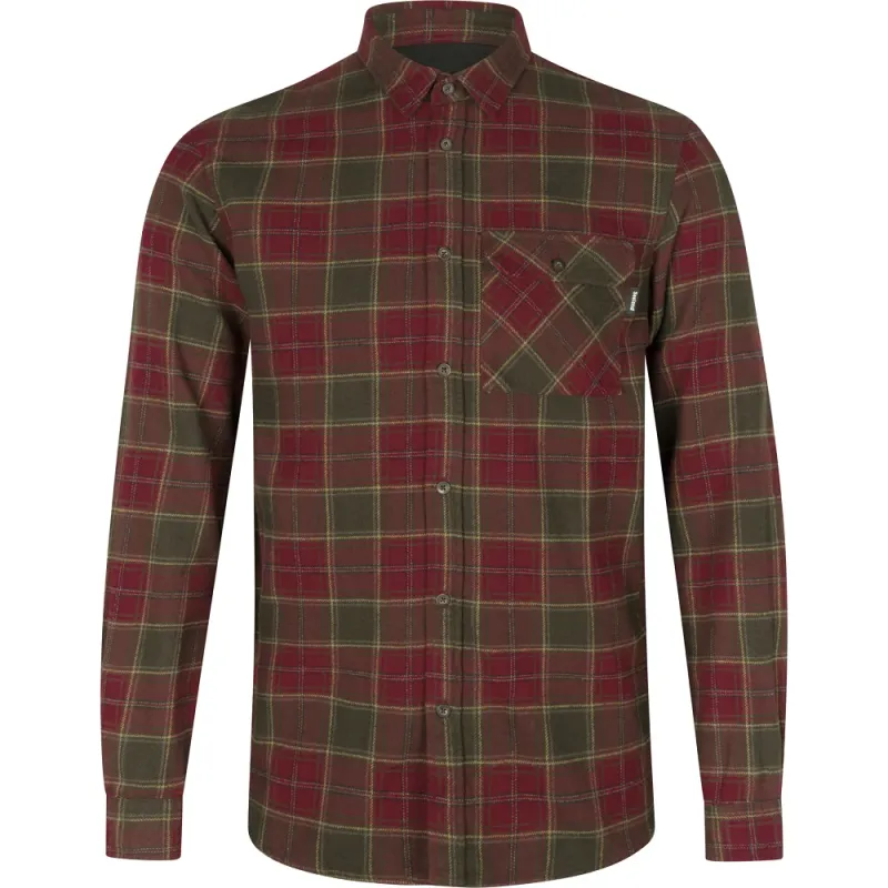 Seeland Glen flannel skjorte red forest check