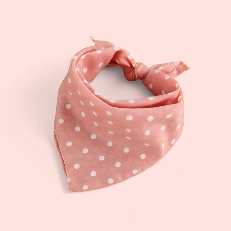 Bandana / Rosa m. hvide prikker