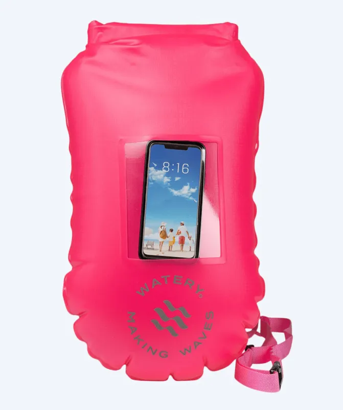 Watery havtaske til svømning - Window PVC 28L - Pink - Svømmebøje