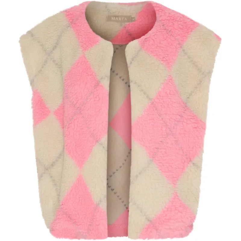 Marta du Chateau dame vest MdcPam 26801 - Beige/Rose