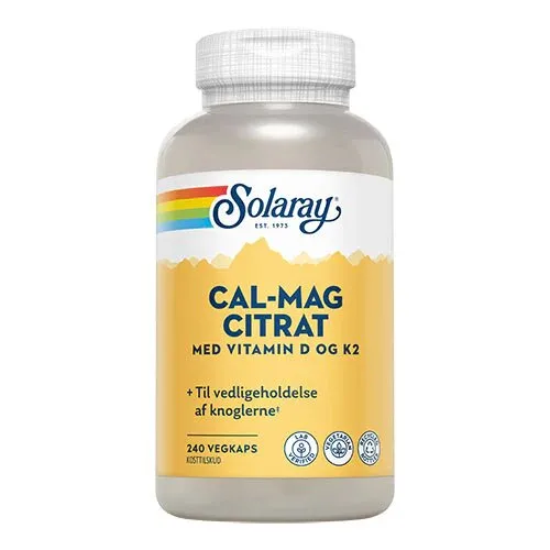 Cal-Mag Citrat med vitamin D og K2 - 240 kapsler